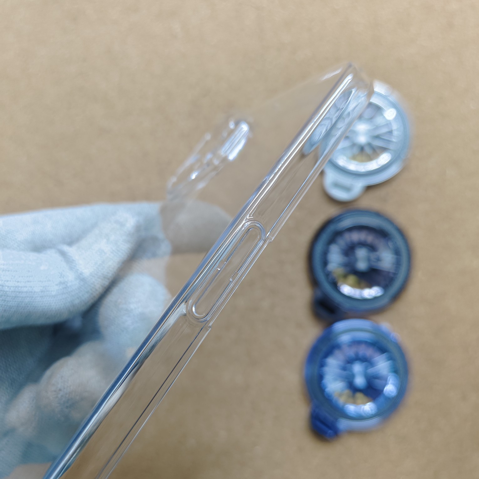 Nothing CMF Phone 2 Pro Transparent Crystal PC Hard Back Cover With Wheel Magsafe Stand - Image 5