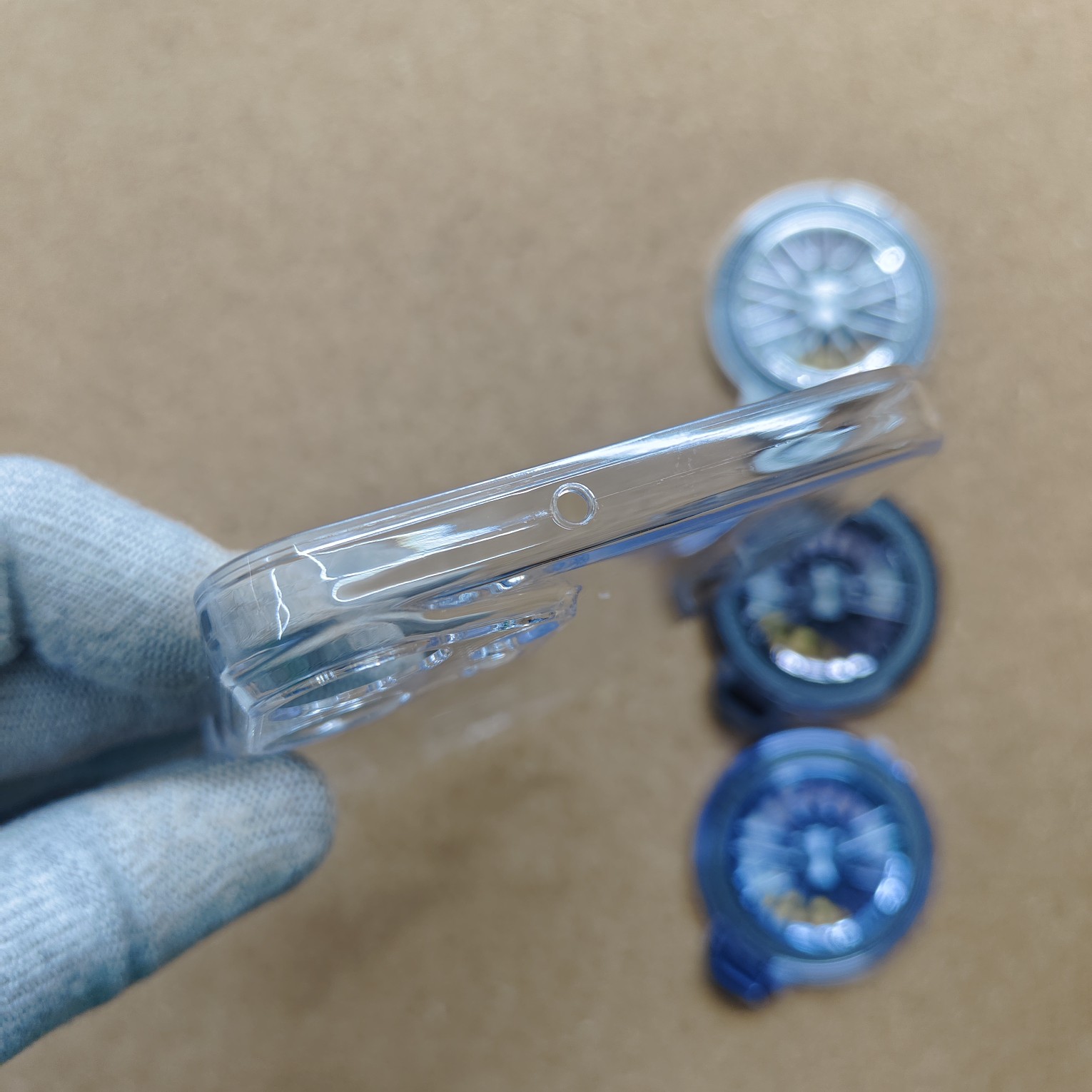 Nothing CMF Phone 2 Pro Transparent Crystal PC Hard Back Cover With Wheel Magsafe Stand - Image 6