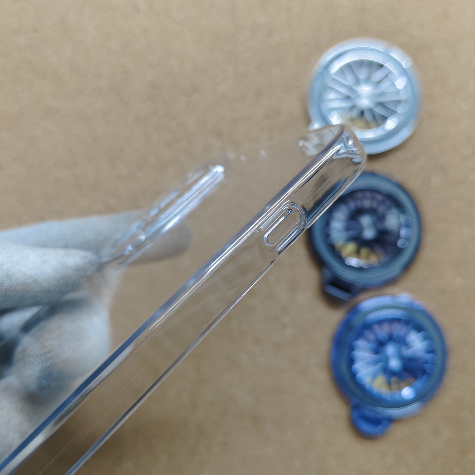 Oneplus Nord 5 Transparent Crystal PC Hard Back Cover With Wheel Magsafe Stand - Image 5