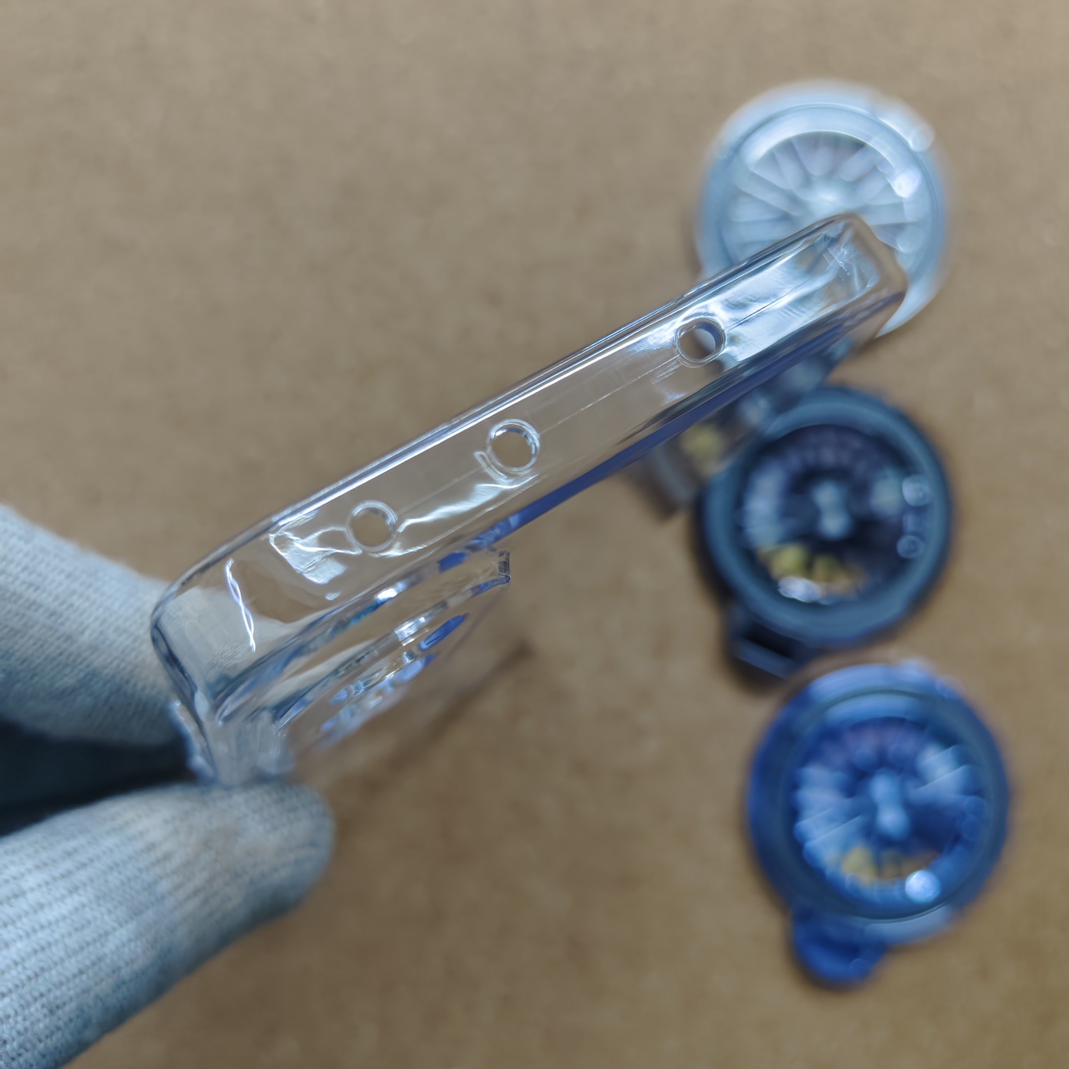 Oneplus Nord 5 Transparent Crystal PC Hard Back Cover With Wheel Magsafe Stand - Image 6