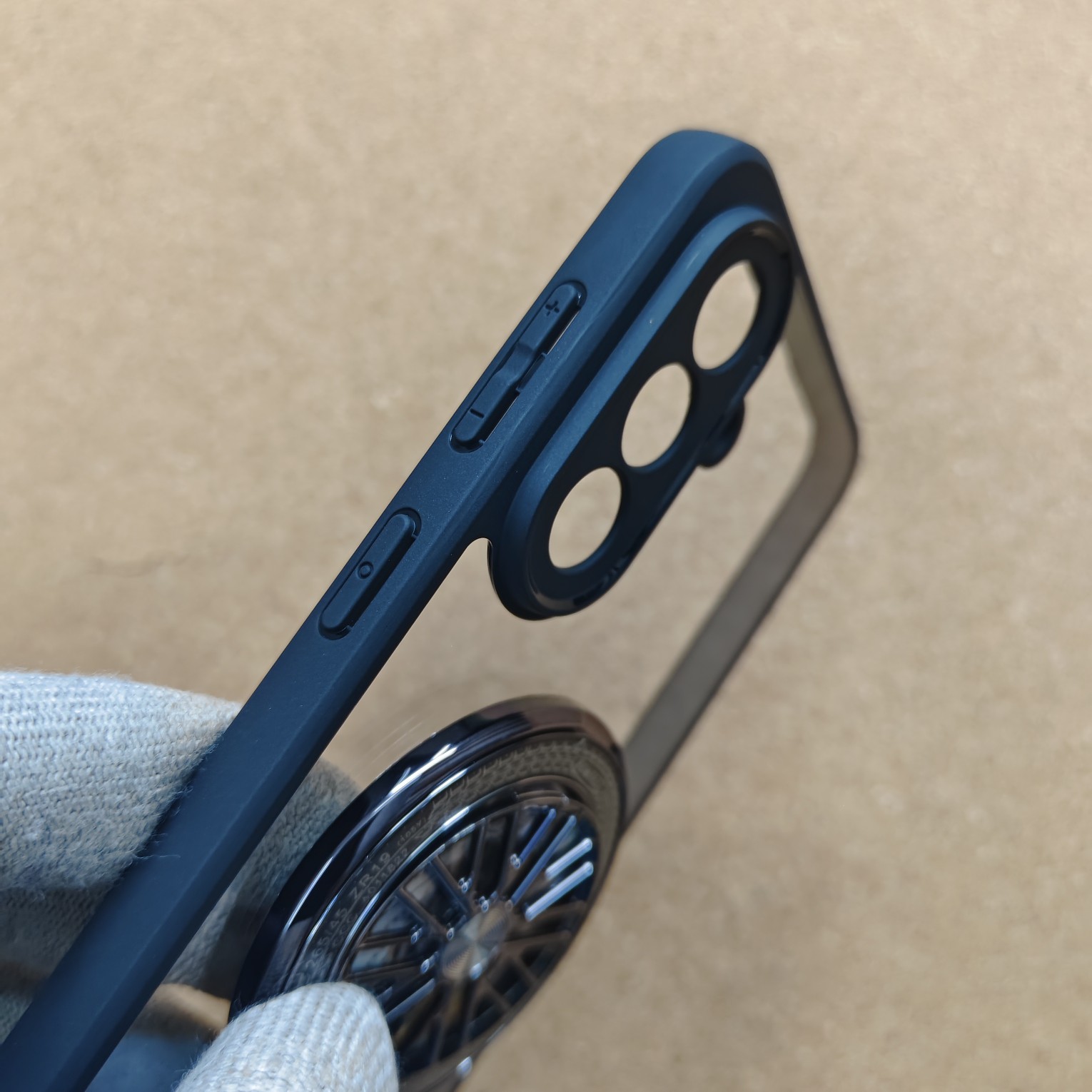 Samsung Galaxy A57 Premium Transparent Doyers Back Cover Magsafe Wheel - Image 3