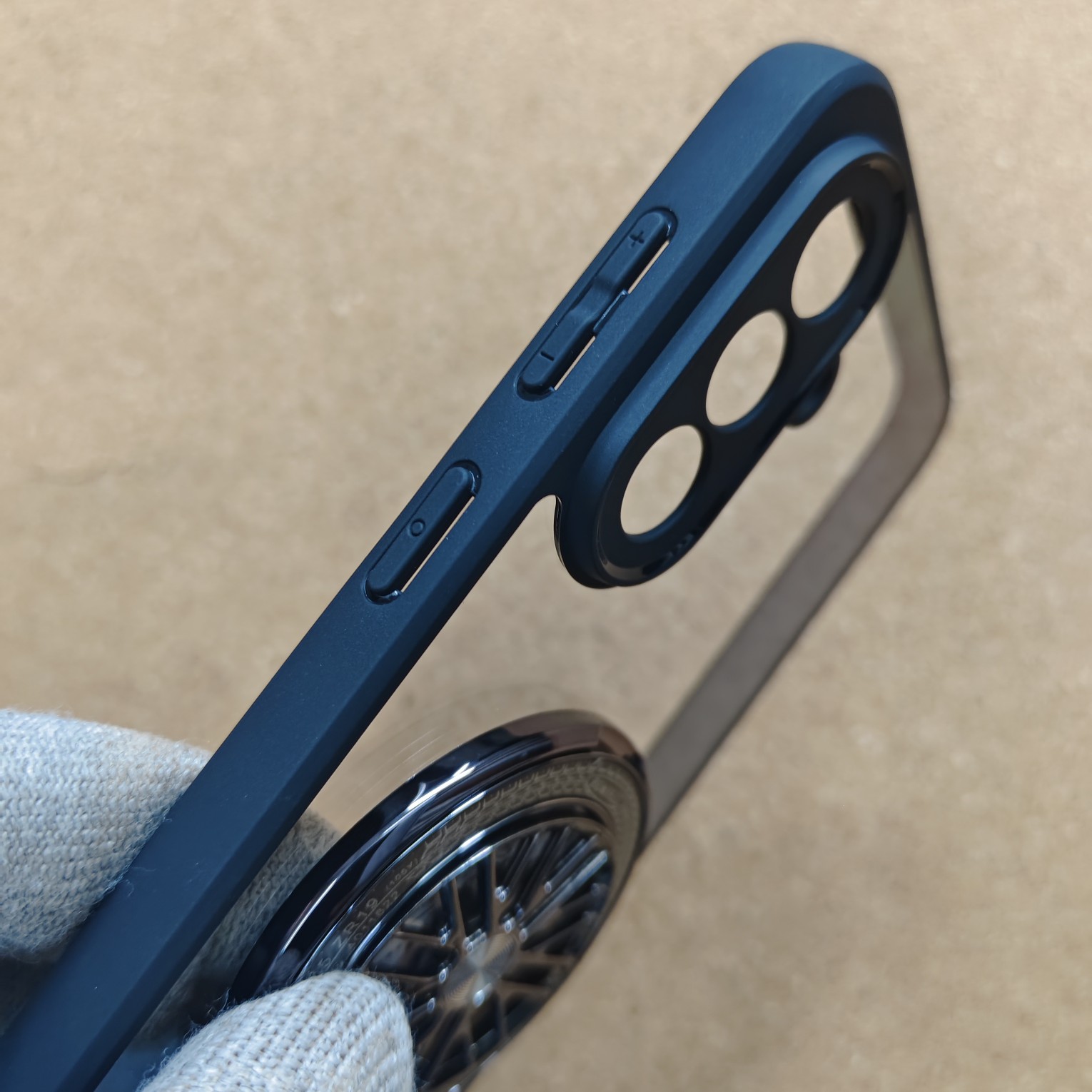 Samsung Galaxy A37 Premium Transparent Doyers Back Cover Magsafe Wheel - Image 3