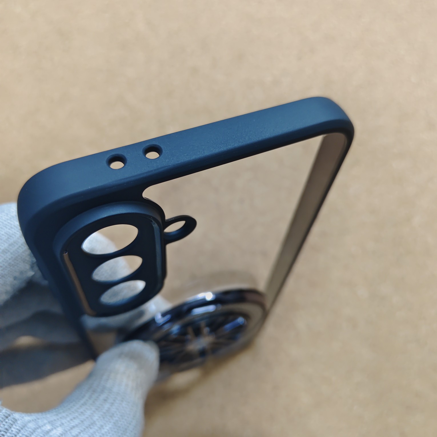 Samsung Galaxy A37 Premium Transparent Doyers Back Cover Magsafe Wheel - Image 5