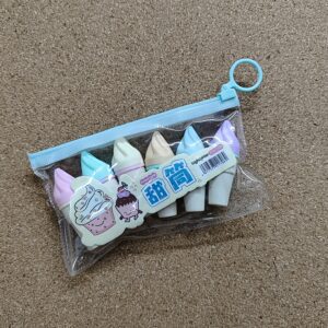 Ice Cream Cone Shaped Colourful Highlighters Pack Of 6