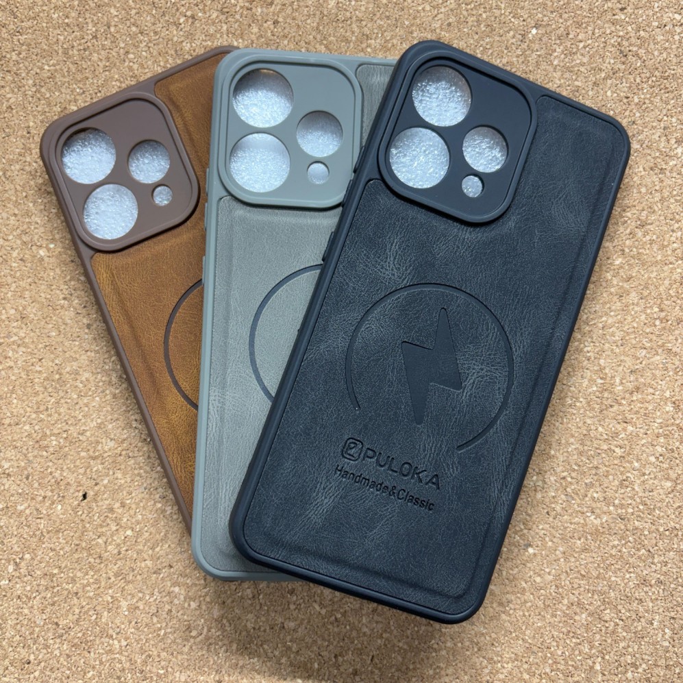 Oppo Reno 15 Luxury Leather Back Cover with No Magsafe