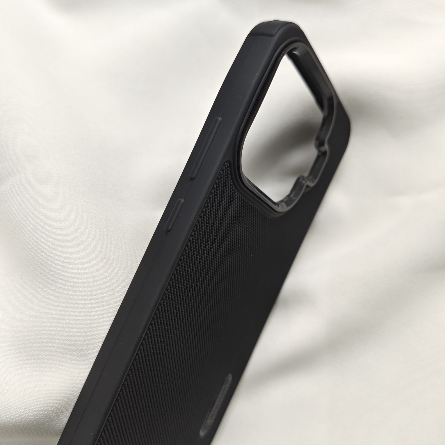 Xiaomi 17T Black Nilkin Back Cover With Cloth Inside - Image 3