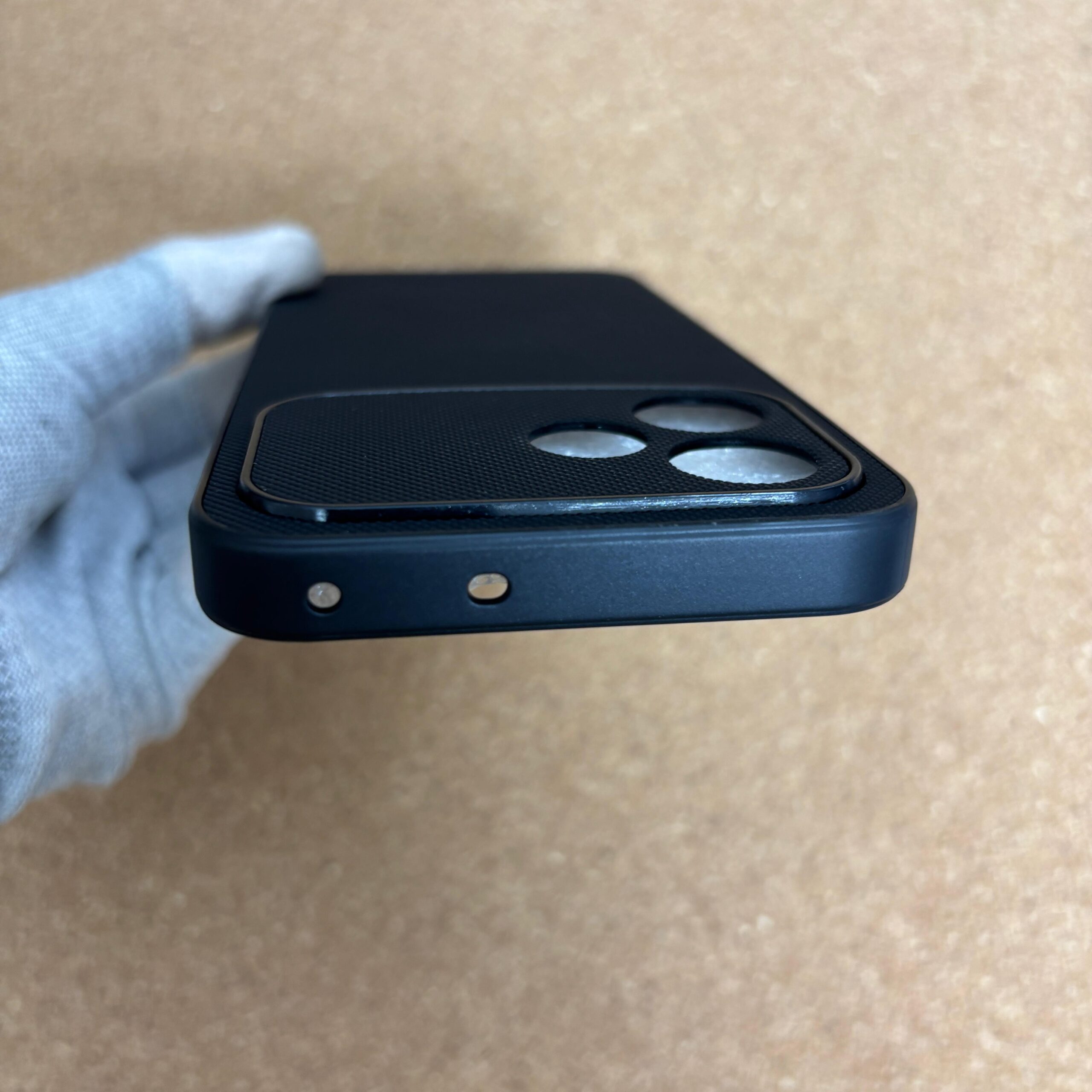 Oppo F33 Pro Black Silicon Dotted Texture Back Cover - Image 3