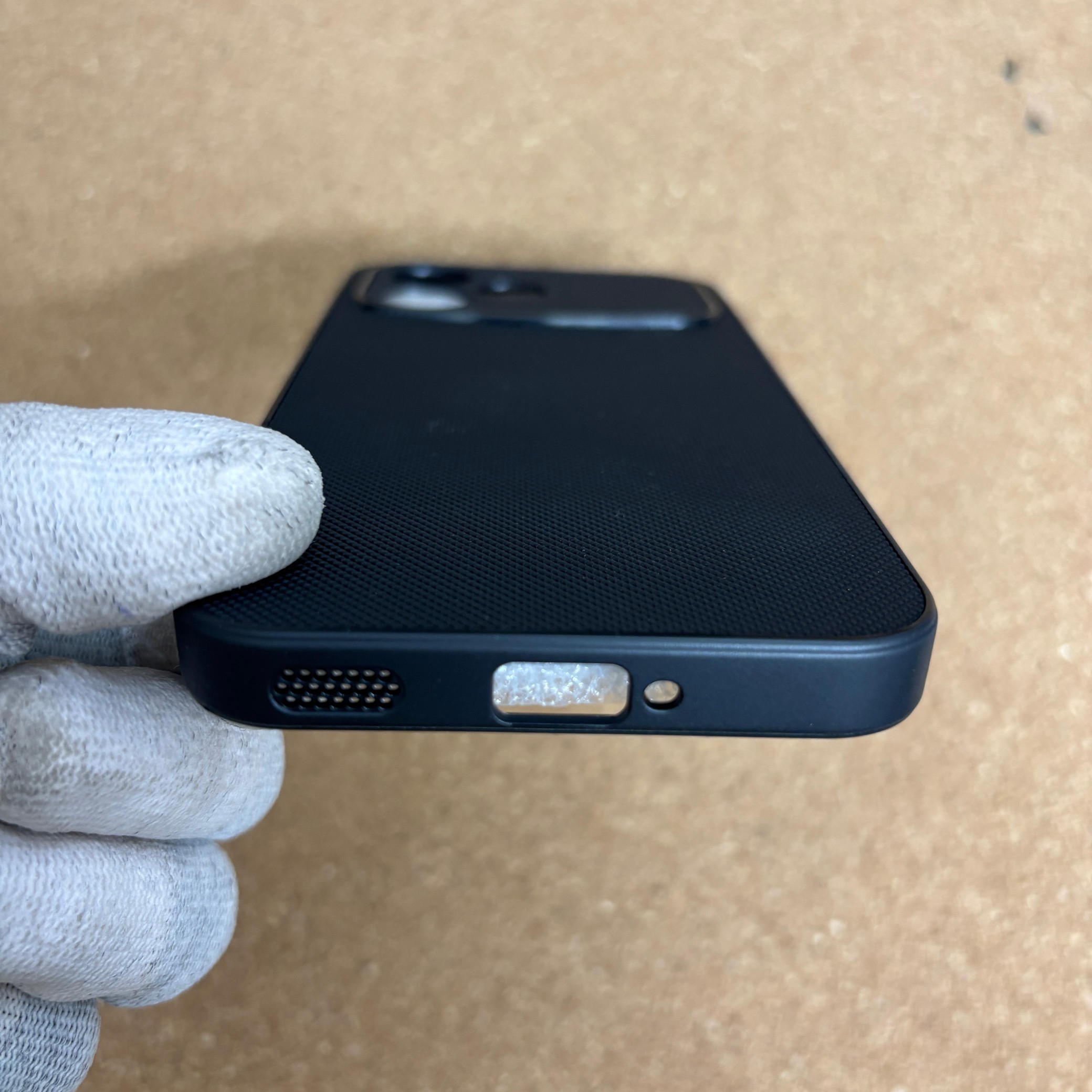 Oppo F33 Pro Black Silicon Dotted Texture Back Cover - Image 4
