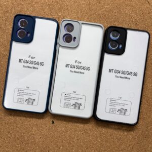 Moto G34 & G45 Transparent Doyers Side ColourFull Silicon
