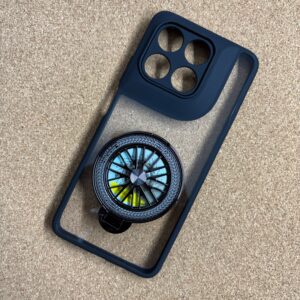 Moto G37 & G47 Transparent Doyers Back Cover Magsafe Wheel Stand