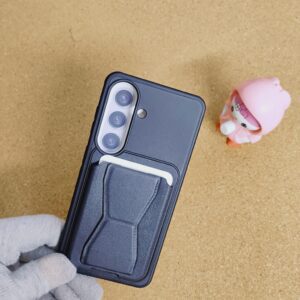 Samsung S26  Premium Leather Magnetic Pocket Back Cover