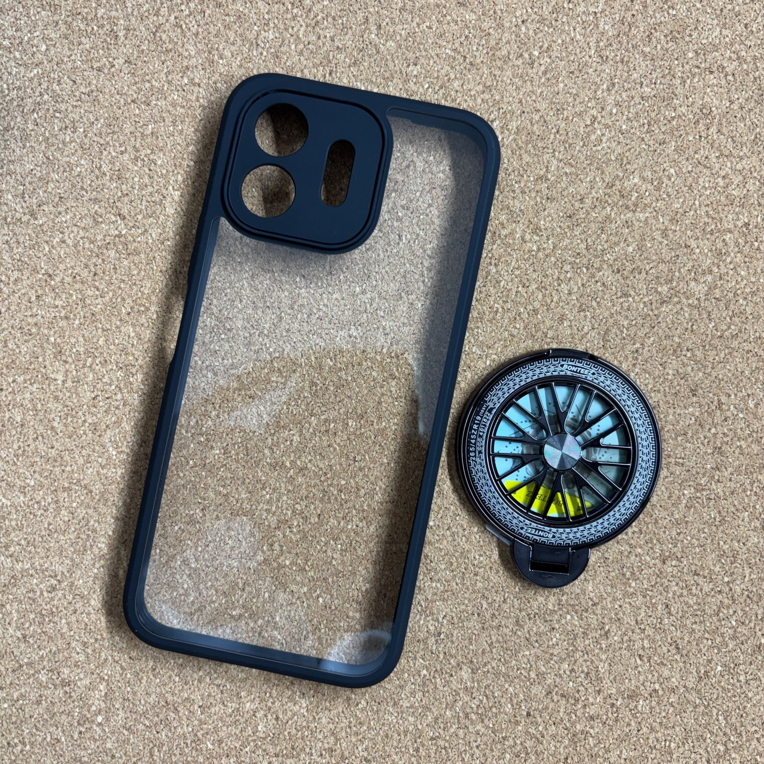 Oneplus N6 Transparent Doyers Back Cover Magsafe Wheel Stand - Image 3