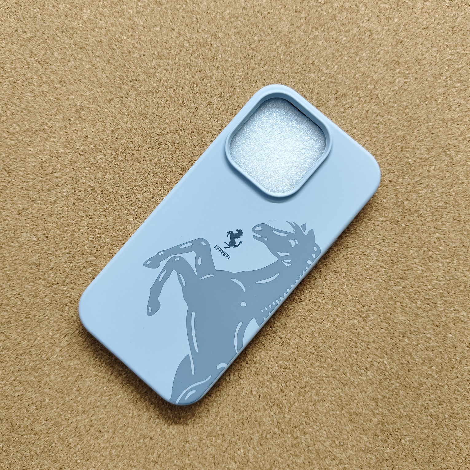 iPhone 14 & 14 Pro OG Silicon Back Cover With Soft Cloth inside Ferrari Print - Image 7