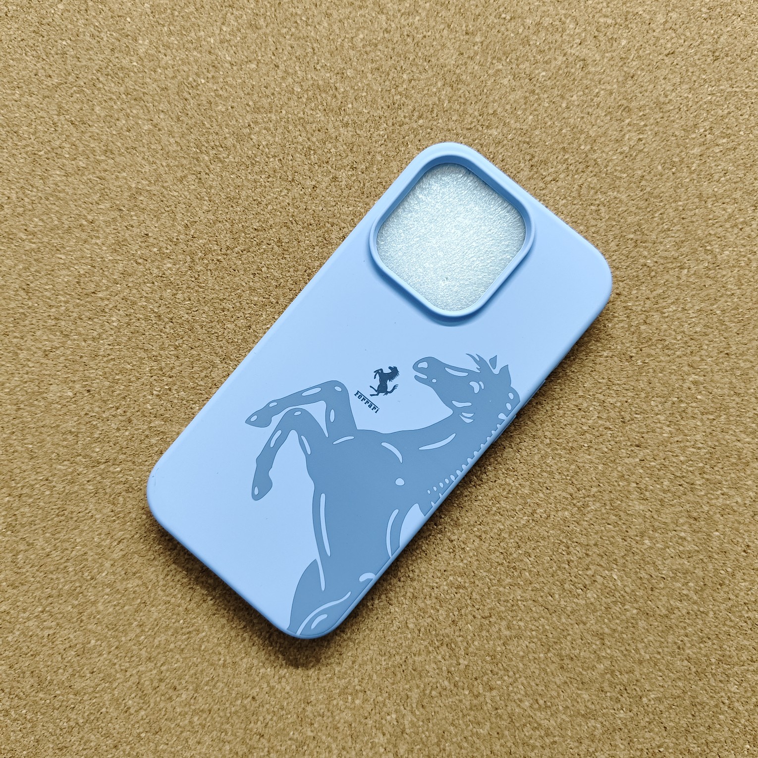 iPhone 14 & 14 Pro OG Silicon Back Cover With Soft Cloth inside Ferrari Print - Image 8
