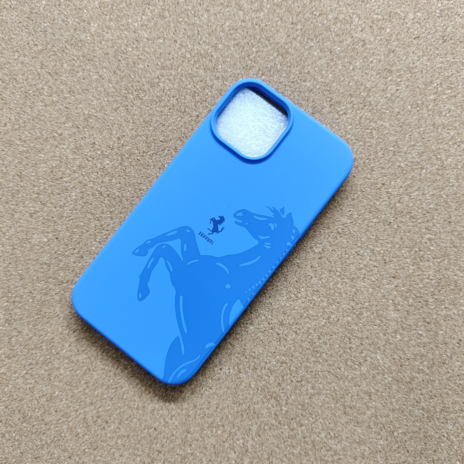 iPhone 14 & 14 Pro OG Silicon Back Cover With Soft Cloth inside Ferrari Print - Image 9