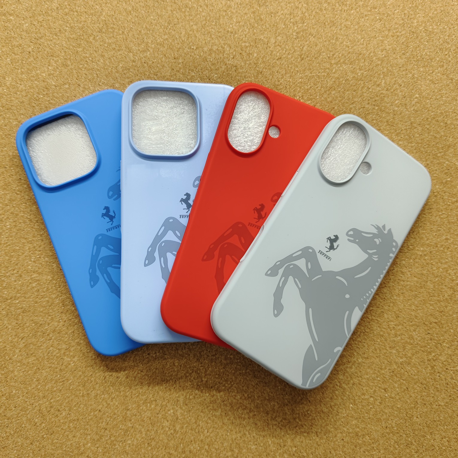 iPhone 16 Pro OG Silicon Back Cover With Soft Cloth inside Ferrari Print - Image 2
