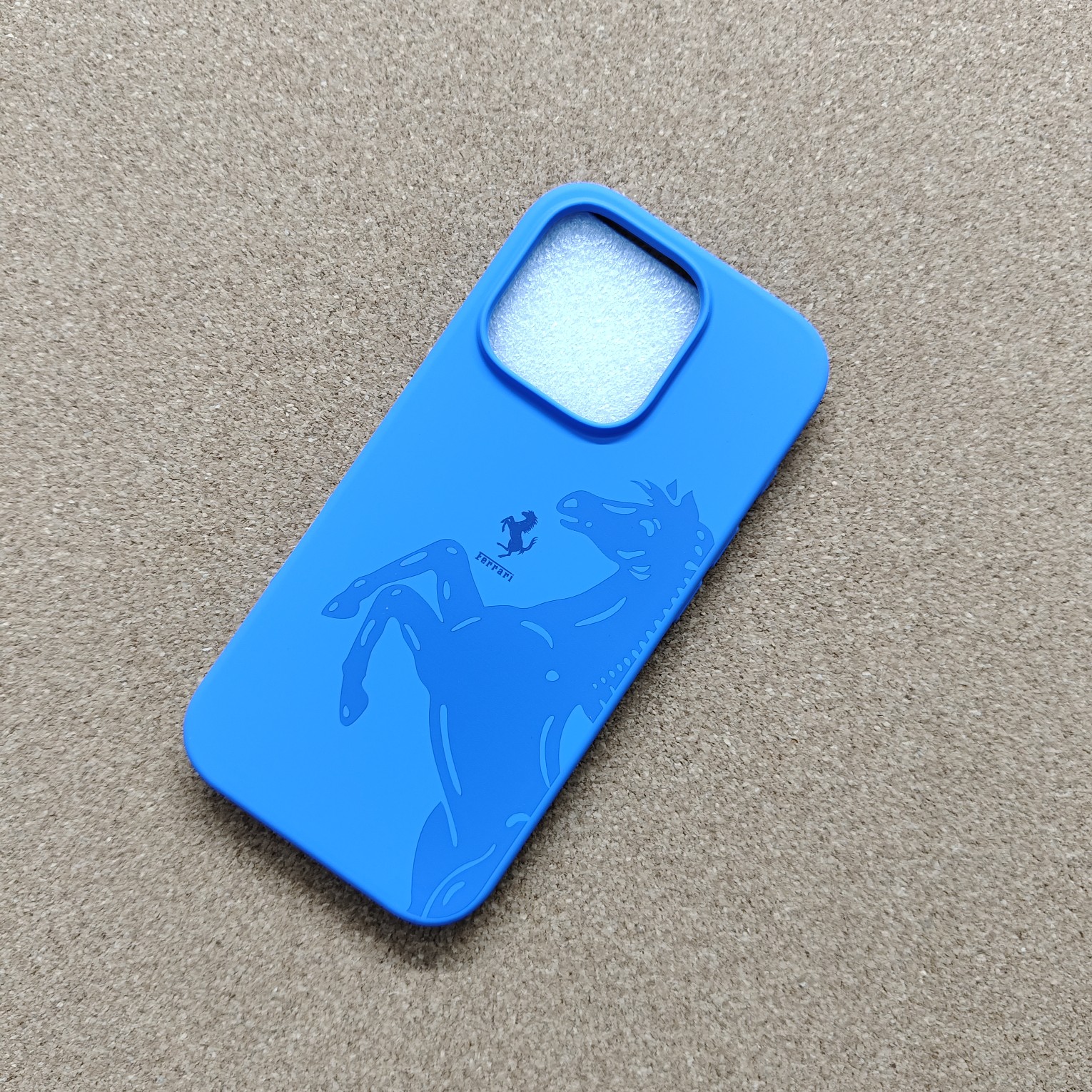 iPhone 16 Pro OG Silicon Back Cover With Soft Cloth inside Ferrari Print - Image 7