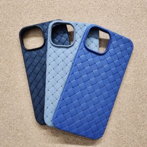 iphone 15 Woven Design Soft Silicon Back Cover