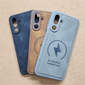 Samsung Galaxy M36 Luxury Leather Back Cover with No Magsafe