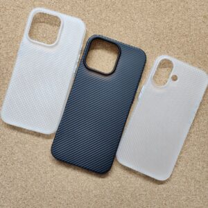 iPhone 16 & 16 Pro & 16 Pro Max Paper Carbon Metal Button Back Cover