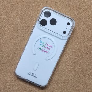 iPhone 17 & 17 Pro & 17 Pro Max Premium Transparent Hard Metal Button Magsafe Back Cover
